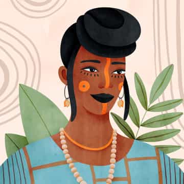 An illustrated African portrait — the quiet door to africanprivilege.org.